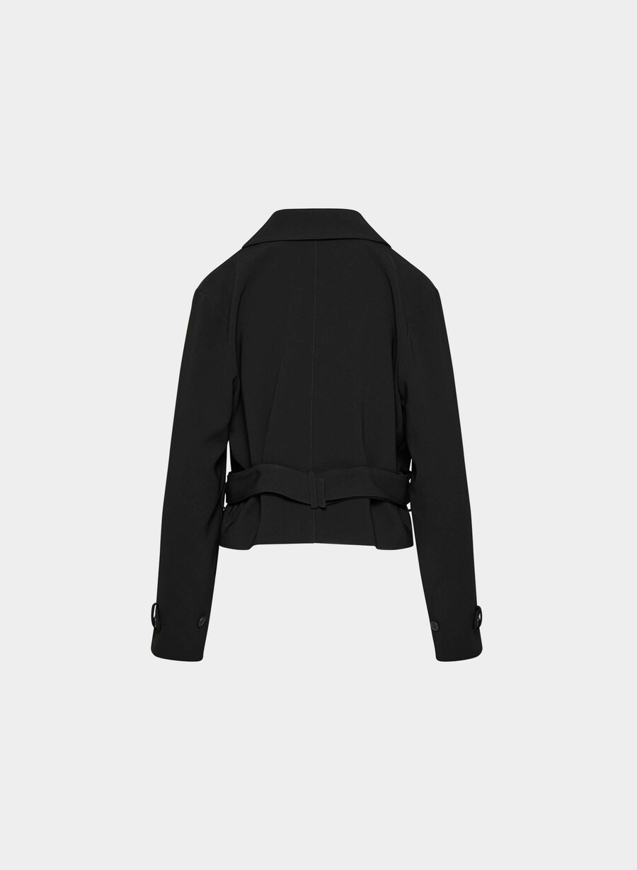 trench postage - sway crepe negru