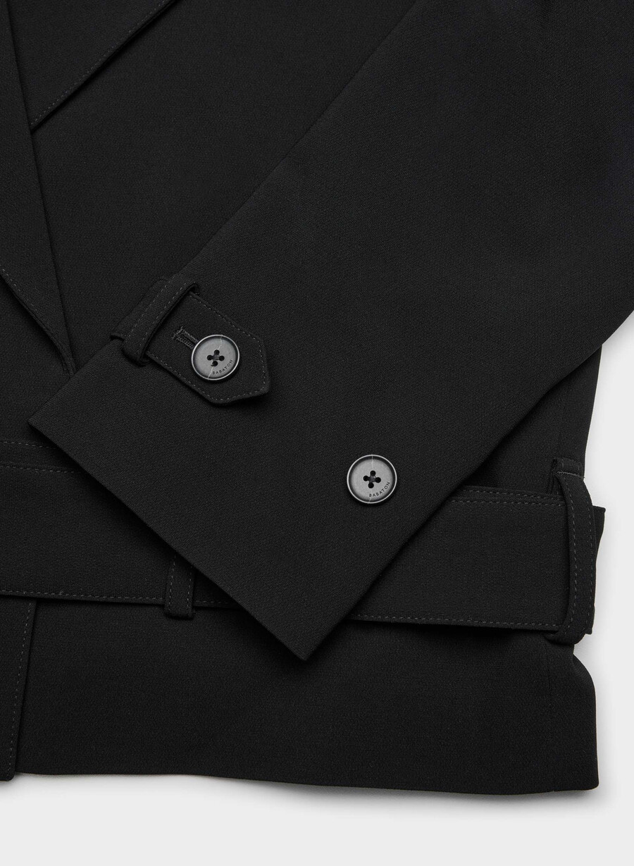 trench postage - sway crepe negru