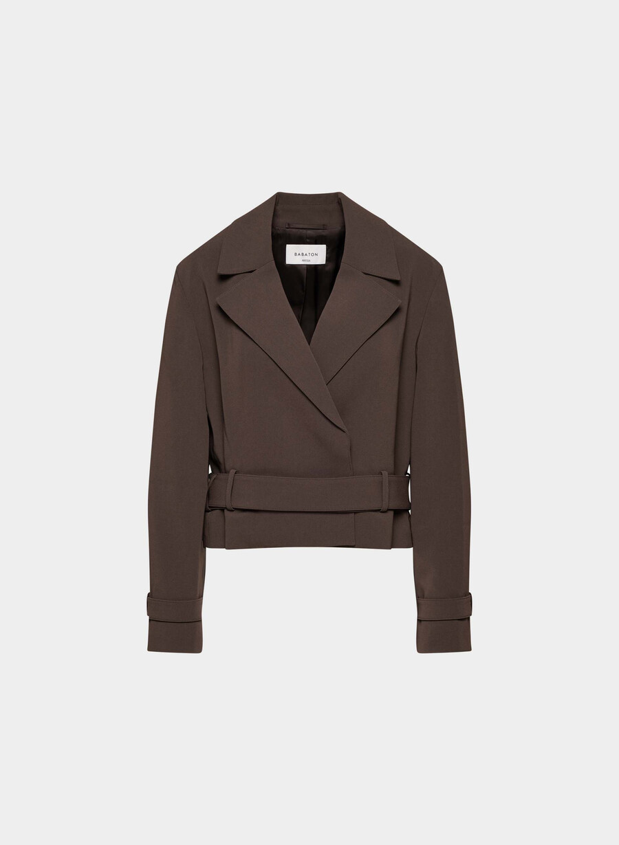 trench postage - sway crepe rich mocha brown