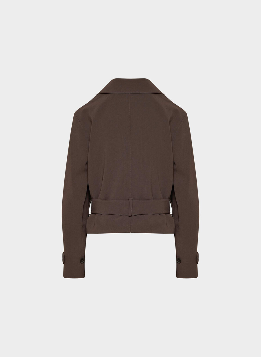 trench postage - sway crepe rich mocha brown