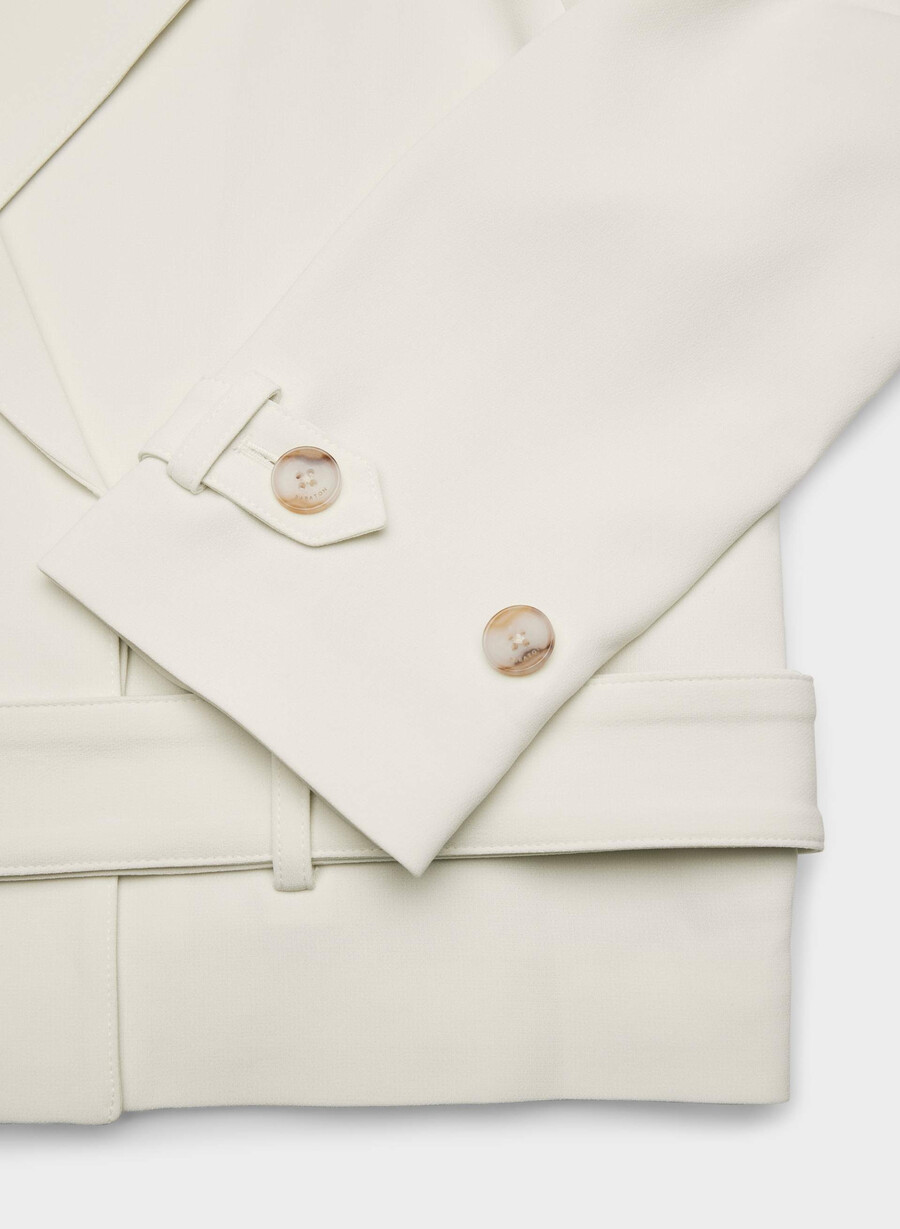 trench postage - sway crepe vintage white