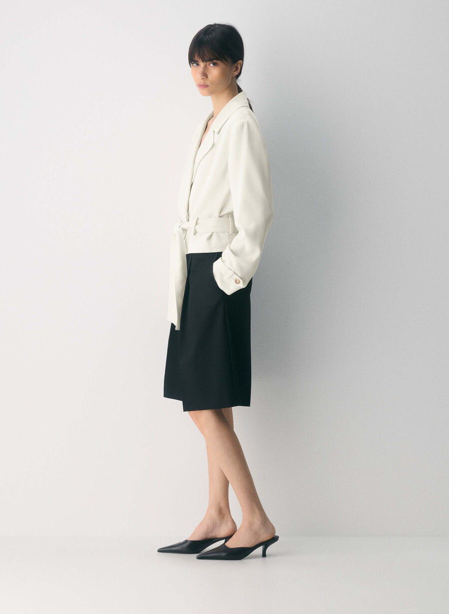 trench postage - sway crepe vintage white