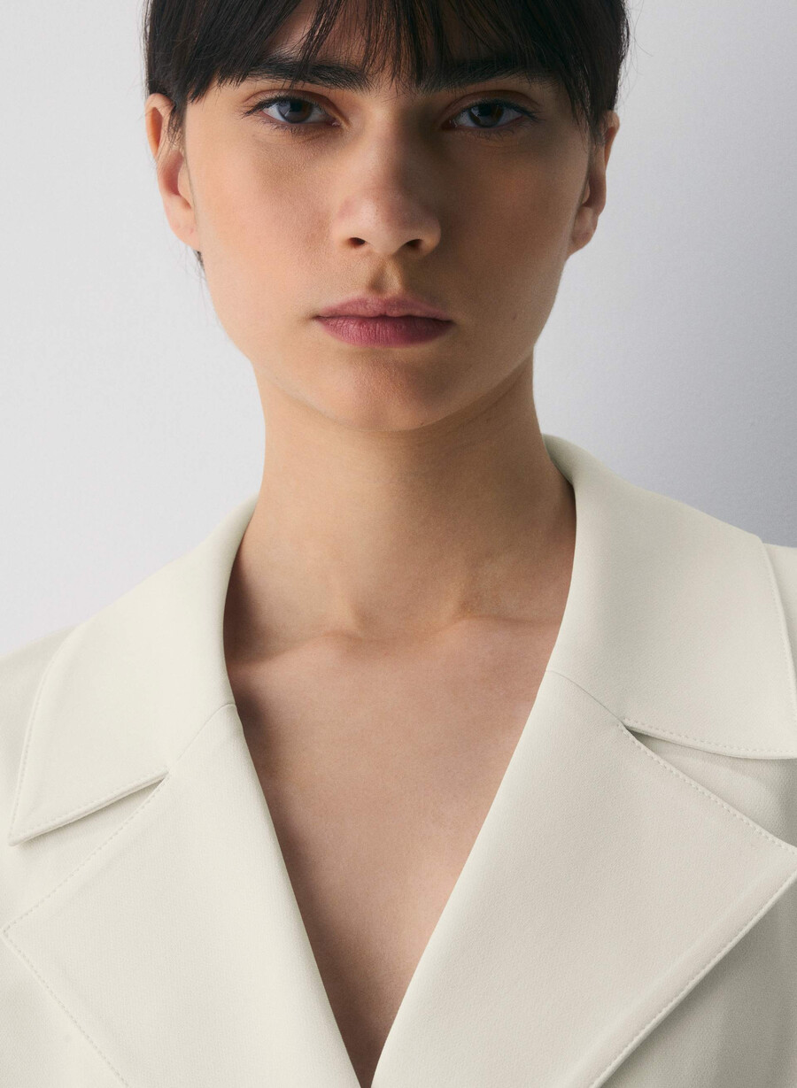 trench postage - sway crepe vintage white
