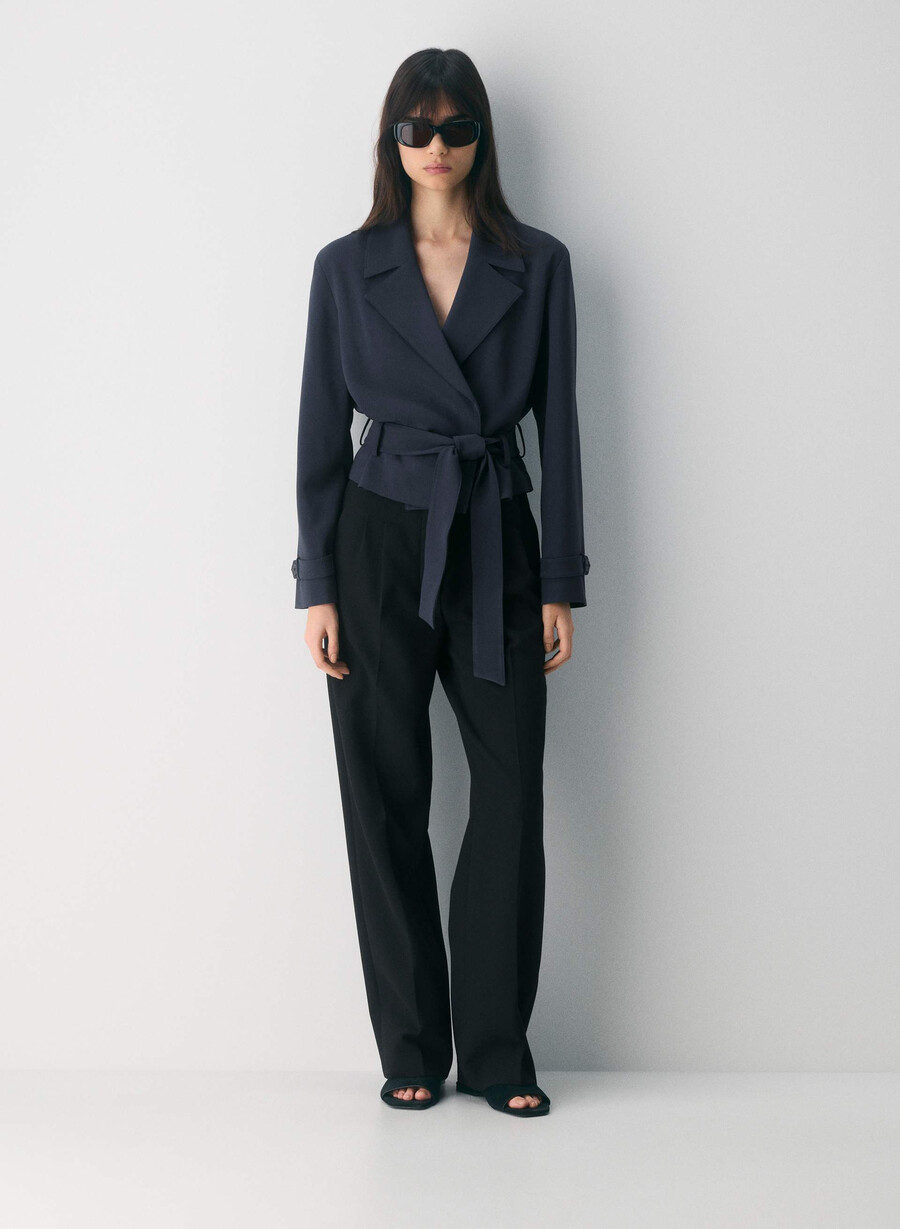 trench postage - sway crepe dark night navy