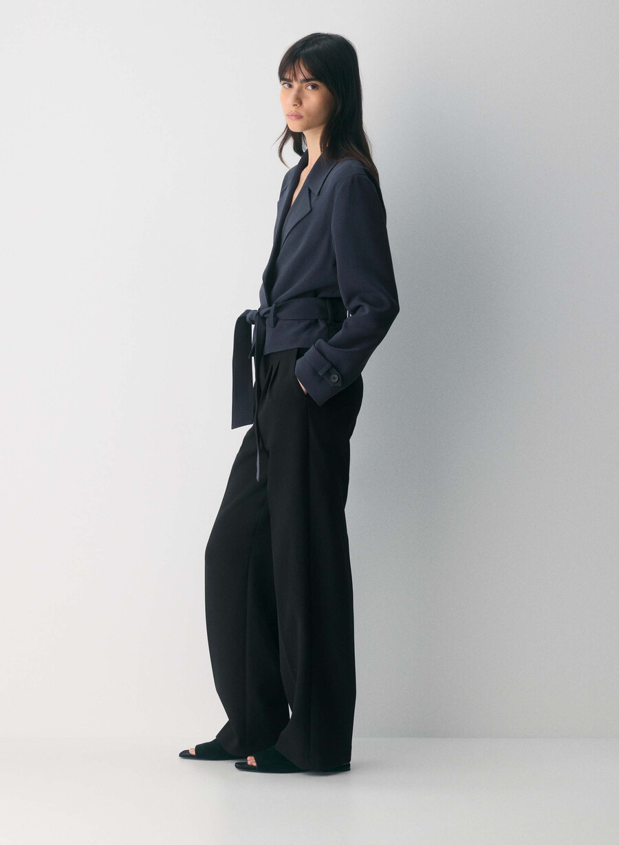 trench postage - sway crepe dark night navy