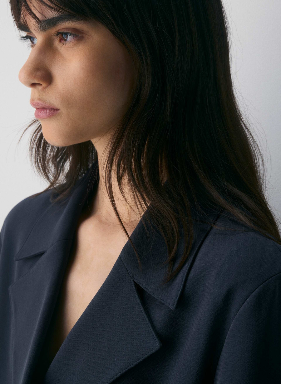 trench postage - sway crepe dark night navy