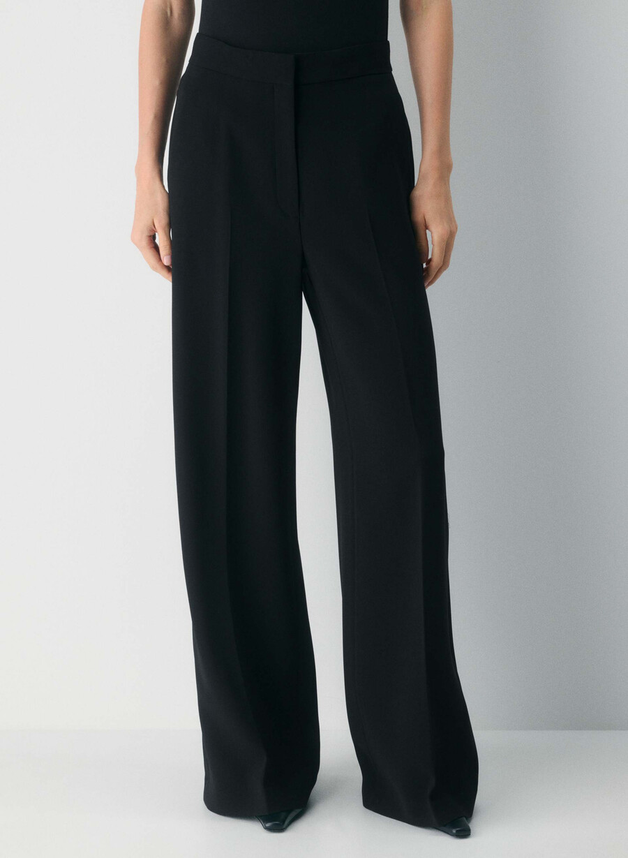 pantaloni leeway - sway crepe negri