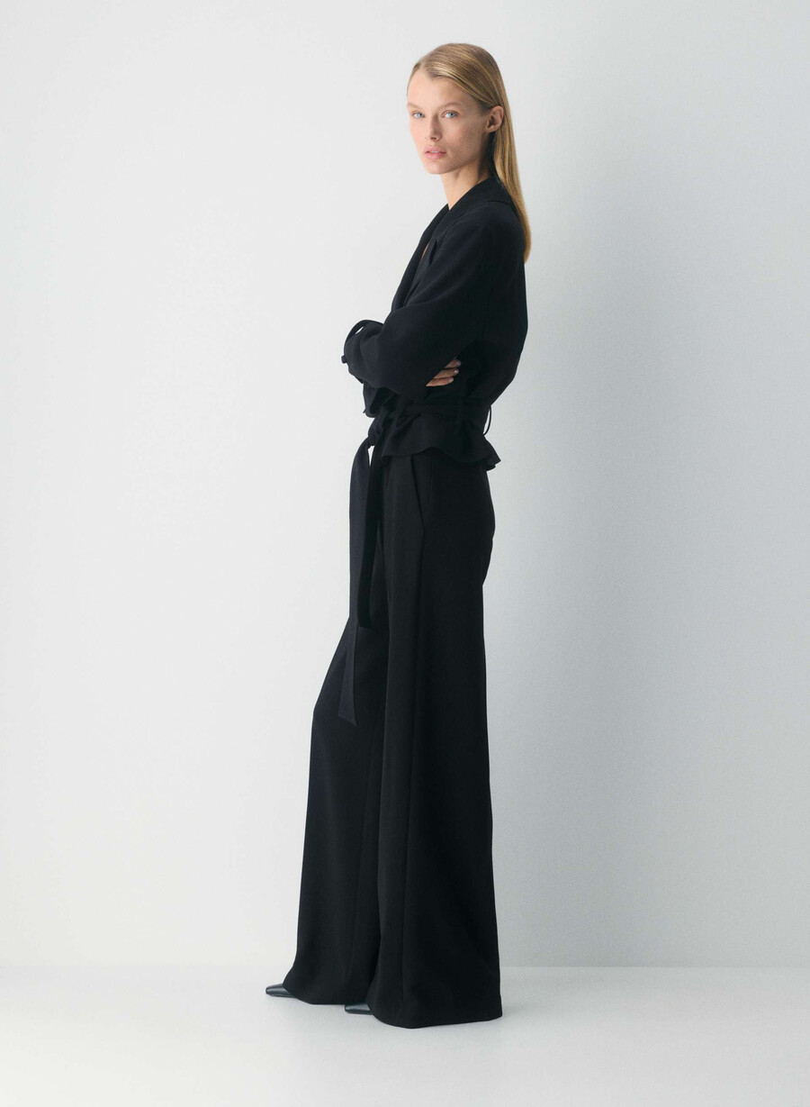 pantaloni leeway - sway crepe negri