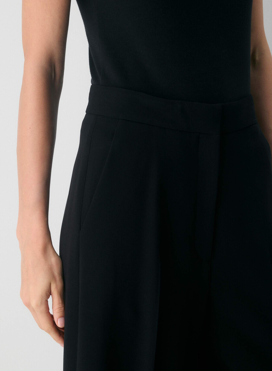 pantaloni leeway - sway crepe negri