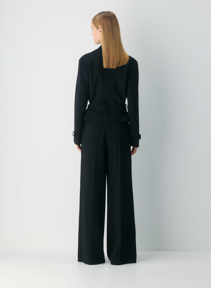 pantaloni leeway - sway crepe negri