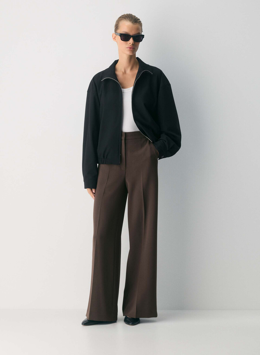pantaloni leeway - crepe sway rich mocha brown
