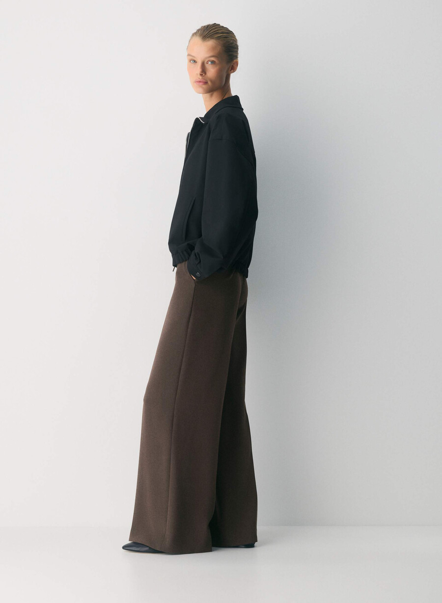 pantaloni leeway - crepe sway rich mocha brown