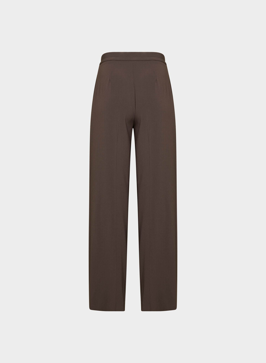 pantaloni leeway - crepe sway rich mocha brown
