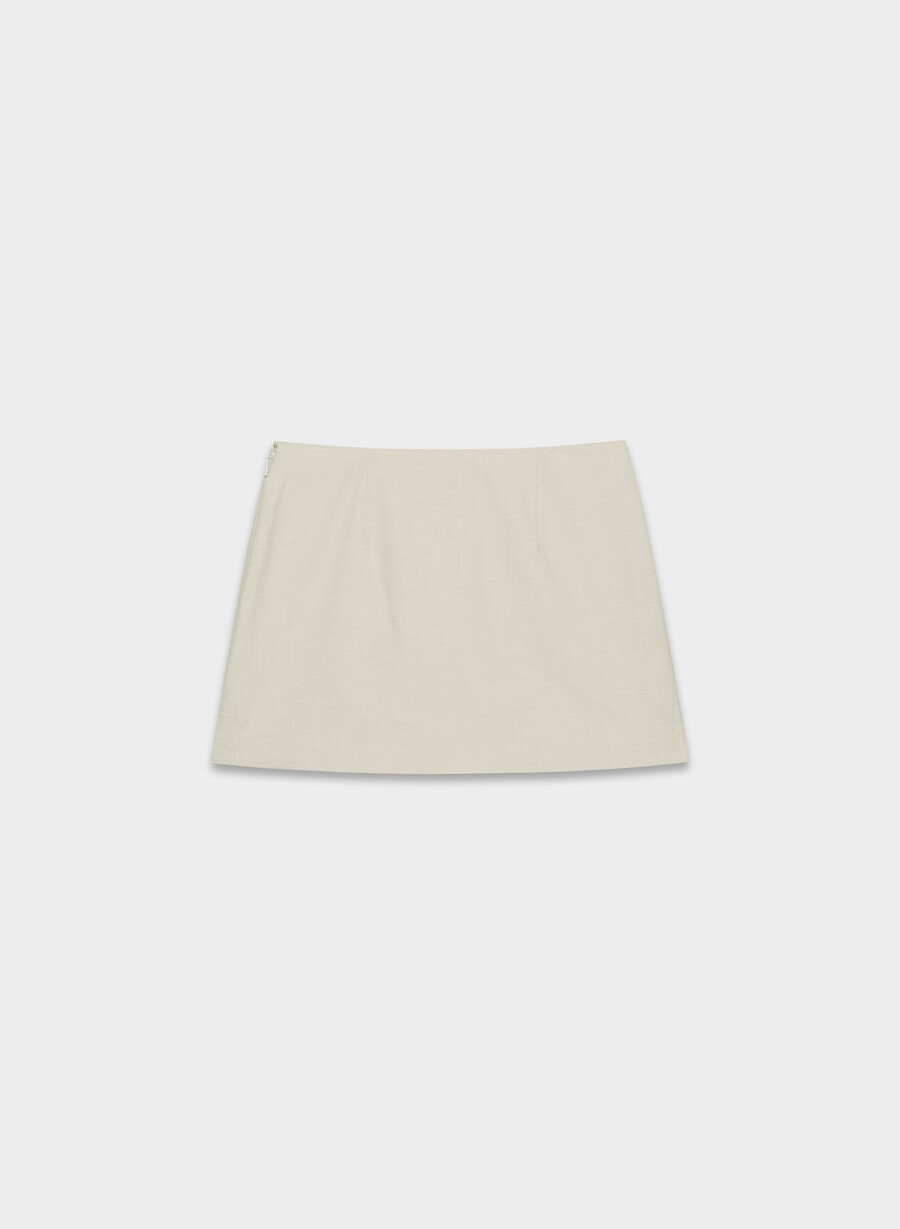 fustă scurtă roundup - ressential light heather matte pearl