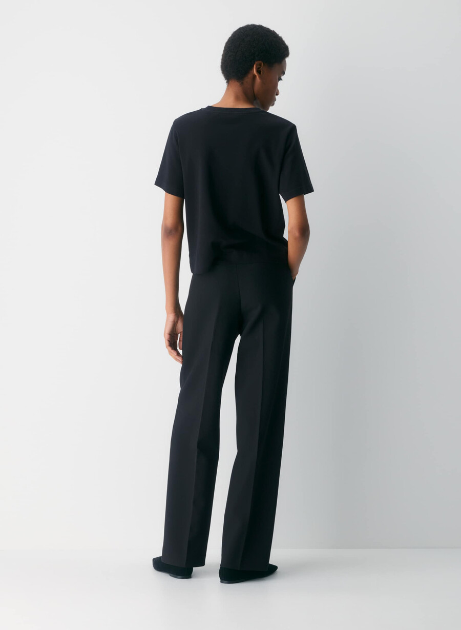 tricou funcțional interlock din bumbac negru