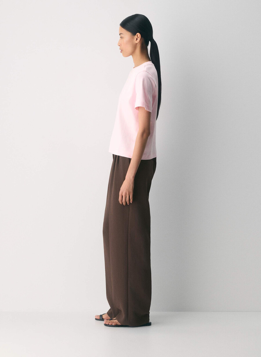 tricou funcțional din bumbac interlock villa pink