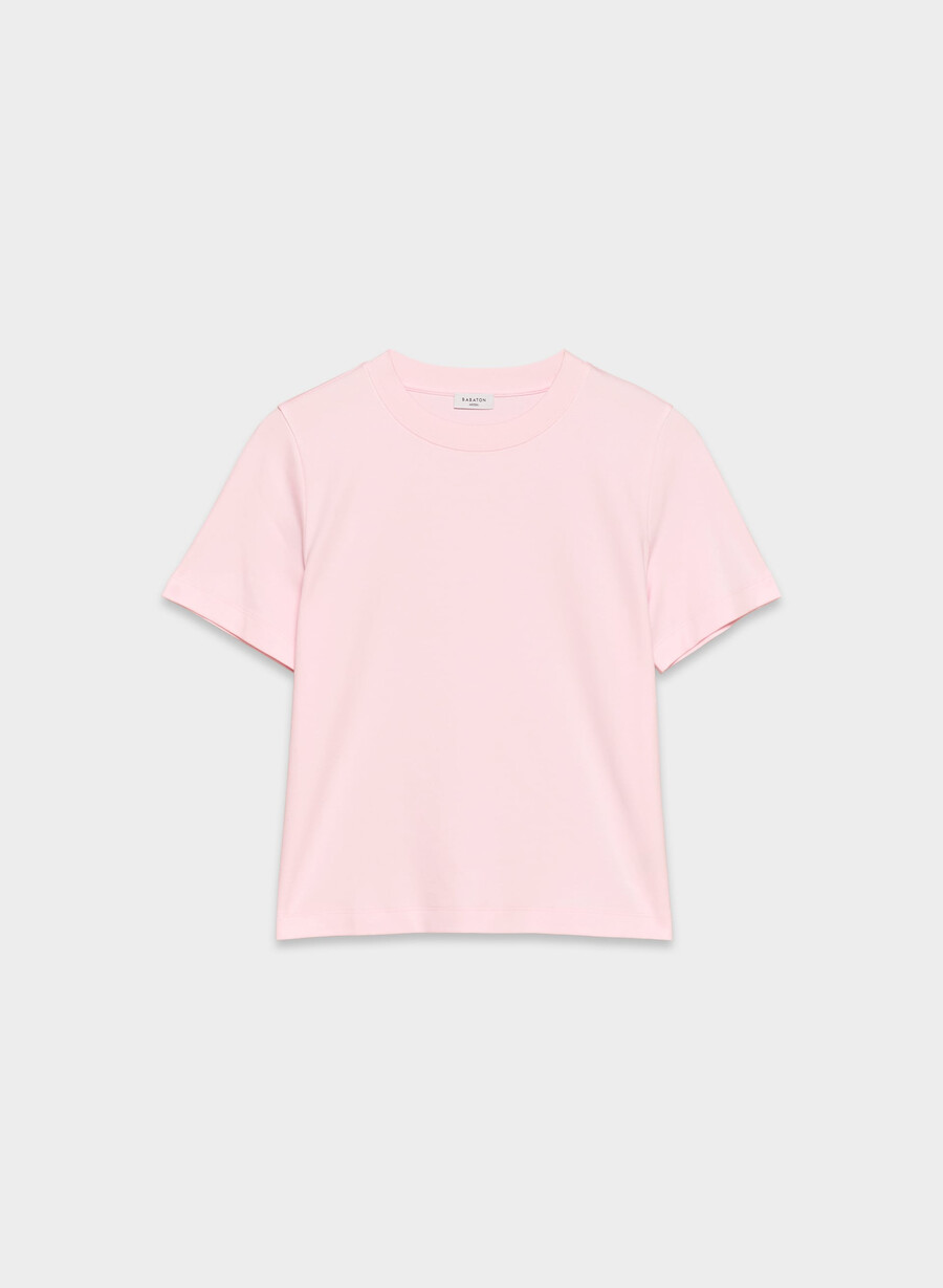 tricou funcțional din bumbac interlock villa pink