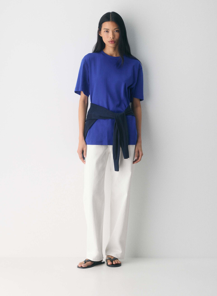 tricou interlock din bumbac pegasus albastru ablaze