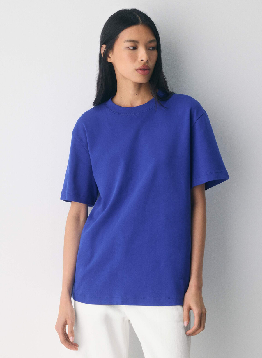 tricou interlock din bumbac pegasus albastru ablaze