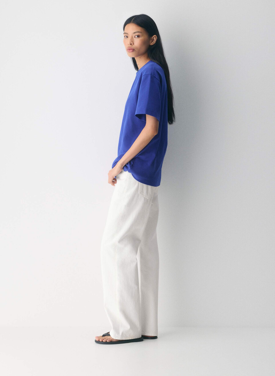 tricou interlock din bumbac pegasus albastru ablaze