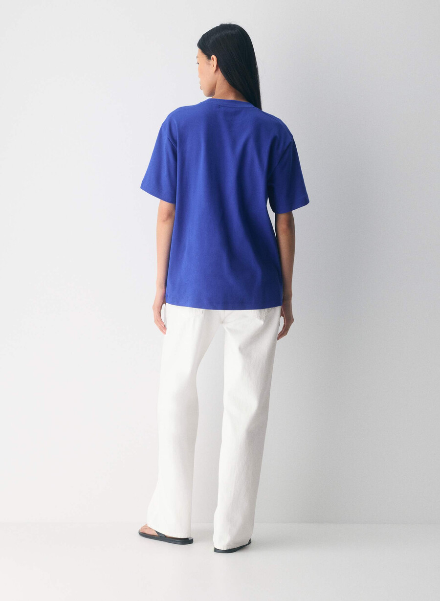 tricou interlock din bumbac pegasus albastru ablaze