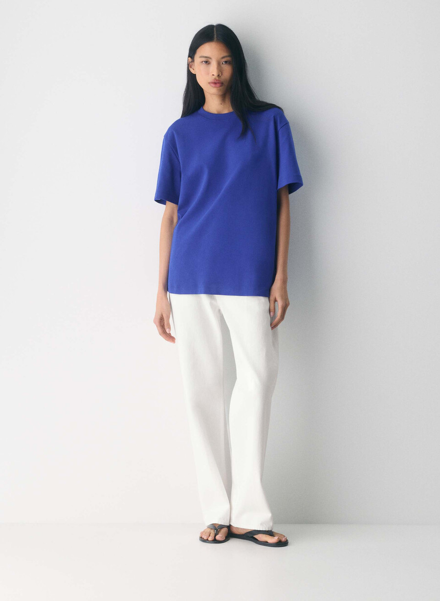 tricou interlock din bumbac pegasus albastru ablaze