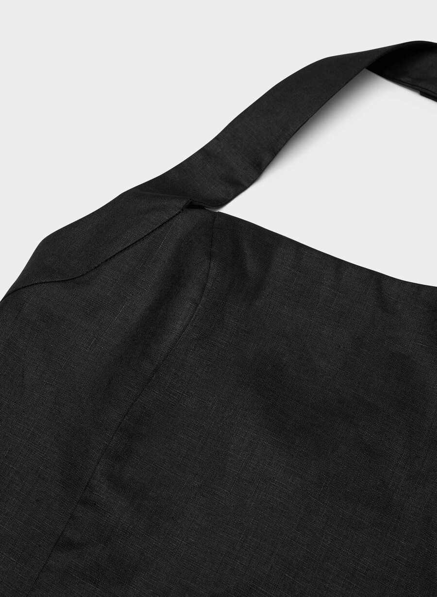 top whisper linen halter negru