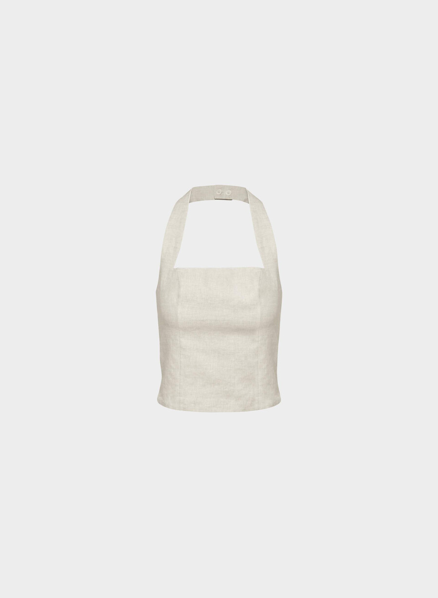 top halter din in whisper nevopsit ecru