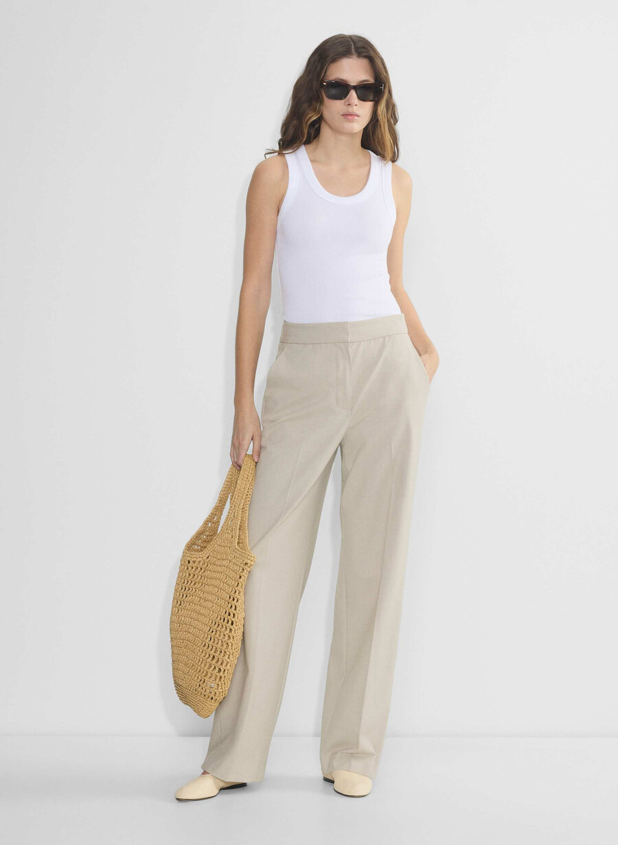 pantalonii limitless - ressential light heather matte pearl