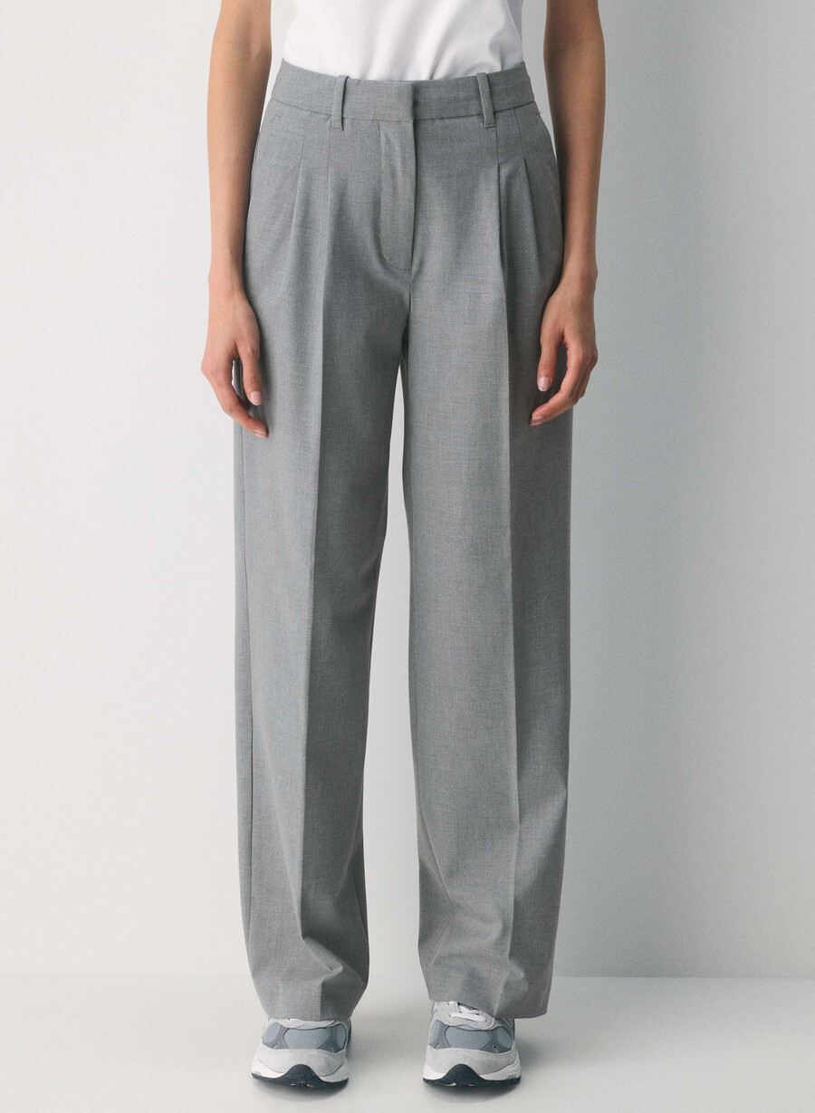 pantalonii effortless - ressential gri închis deschis heather