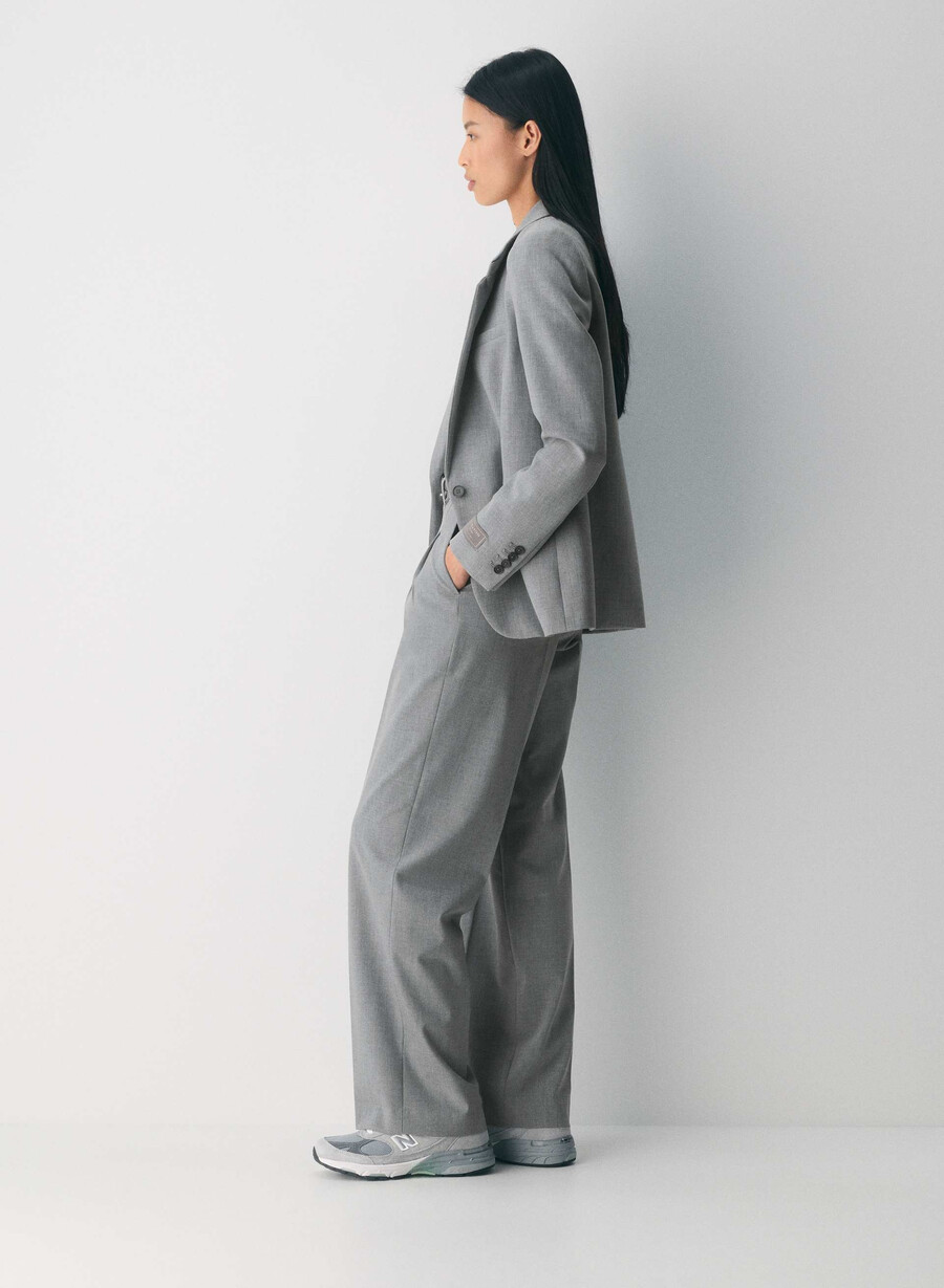 pantalonii effortless - ressential gri închis deschis heather