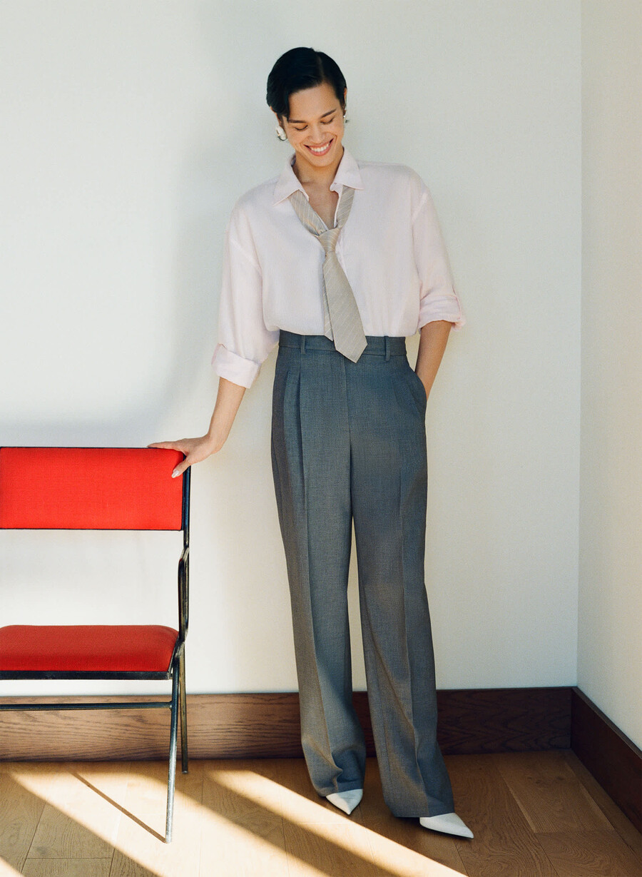 pantalonii effortless - ressential gri închis deschis heather