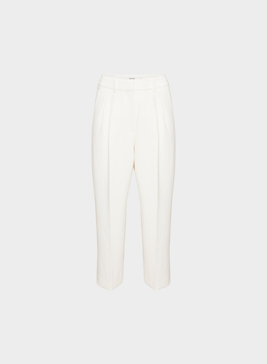 pantalonii scurți the effortless pant cu croială curbată - crepette culoare deschisĂ de mesteacĂn