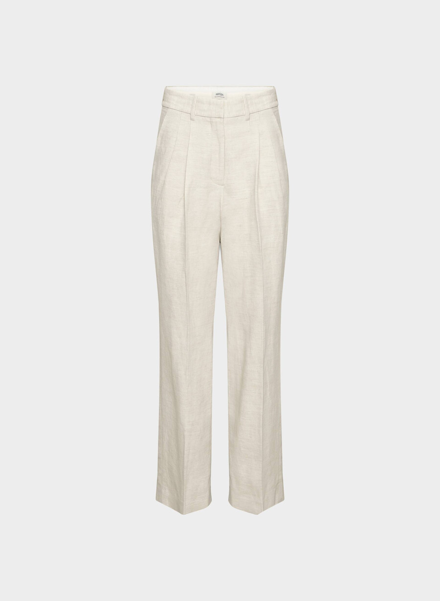 pantalonii effortless pant cu croială curbată - cruiselinen natural ecru