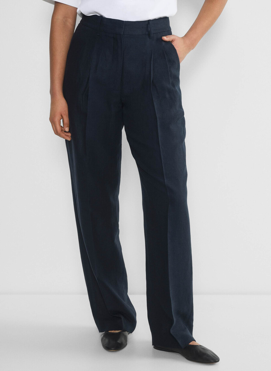 pantalonii effortless pant cu croială curbată - cruiselinen bleumarin nopte Închis