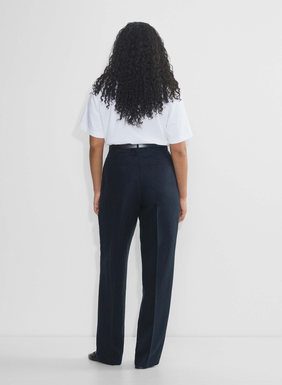 pantalonii effortless pant cu croială curbată - cruiselinen bleumarin nopte Închis