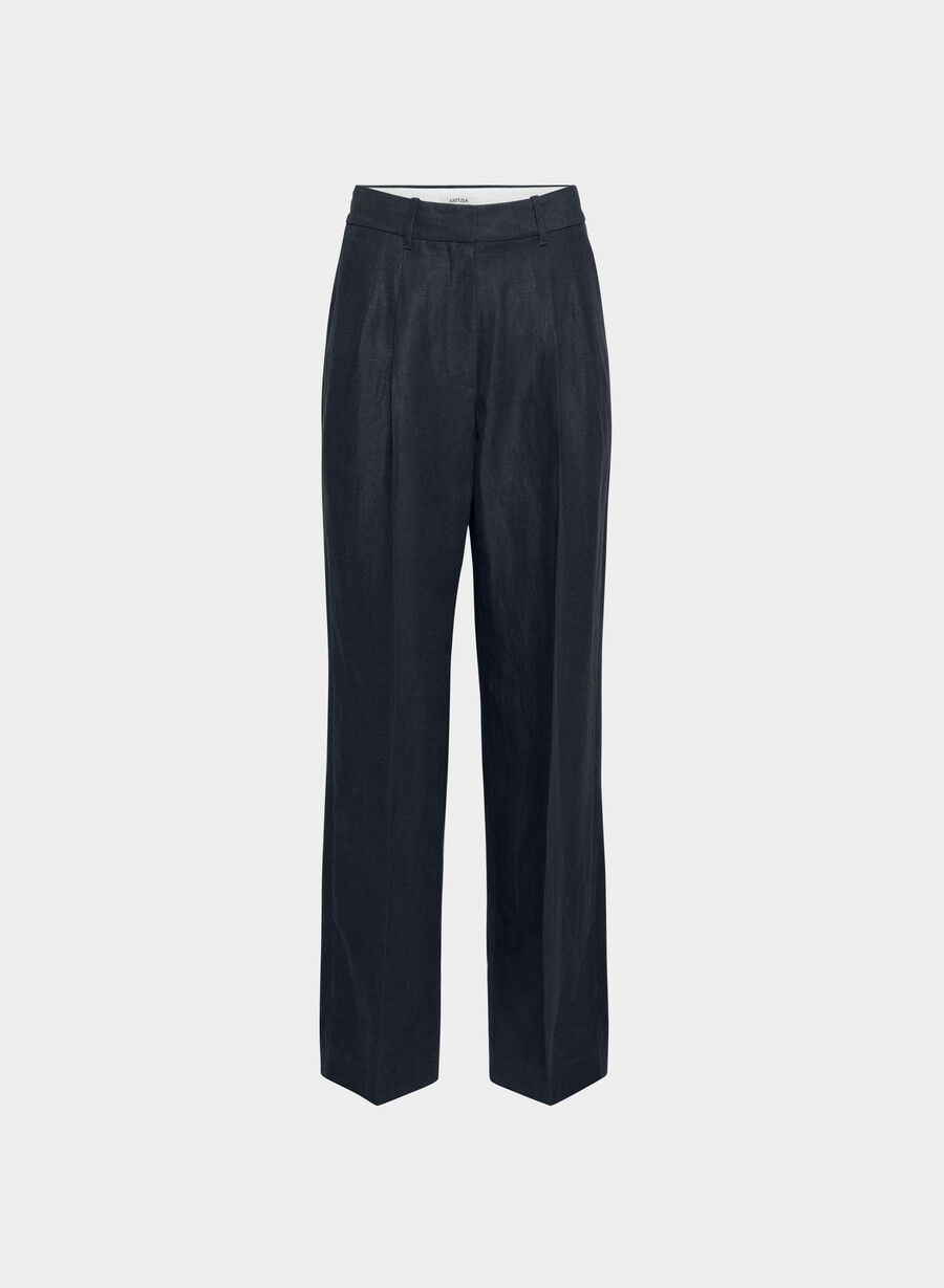 pantalonii effortless pant cu croială curbată - cruiselinen bleumarin nopte Închis
