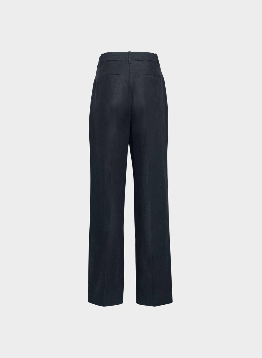pantalonii effortless pant cu croială curbată - cruiselinen bleumarin nopte Închis