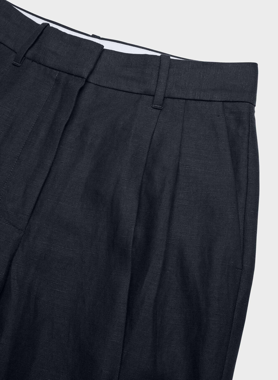 pantalonii effortless pant cu croială curbată - cruiselinen bleumarin nopte Închis