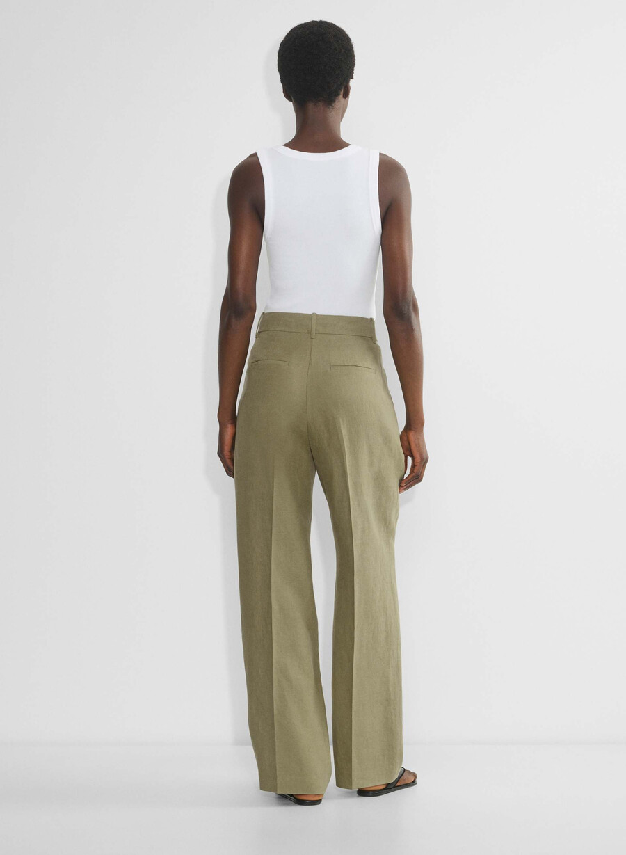 pantalonii effortless pant cu croială curbată - cruiselinen sundried olive
