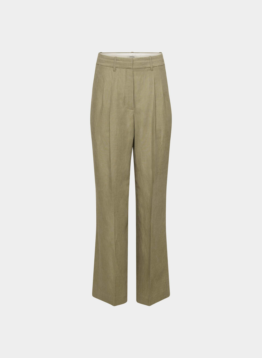pantalonii effortless pant cu croială curbată - cruiselinen sundried olive