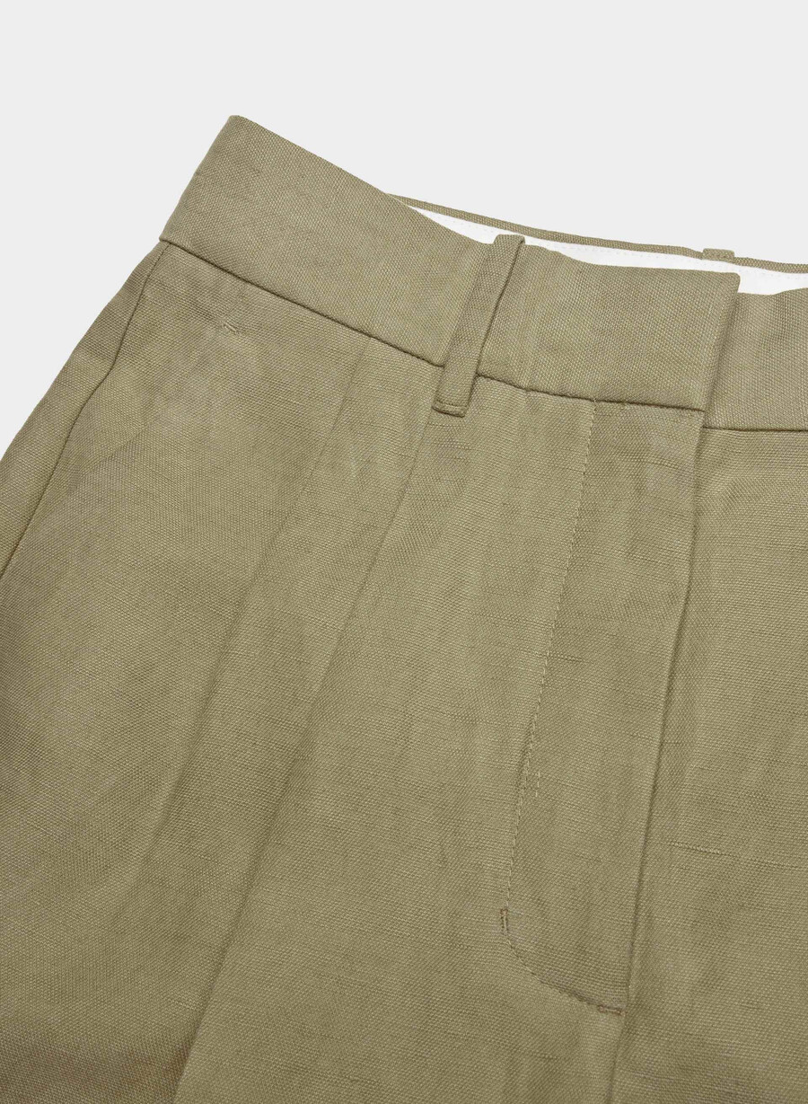 pantalonii effortless pant cu croială curbată - cruiselinen sundried olive