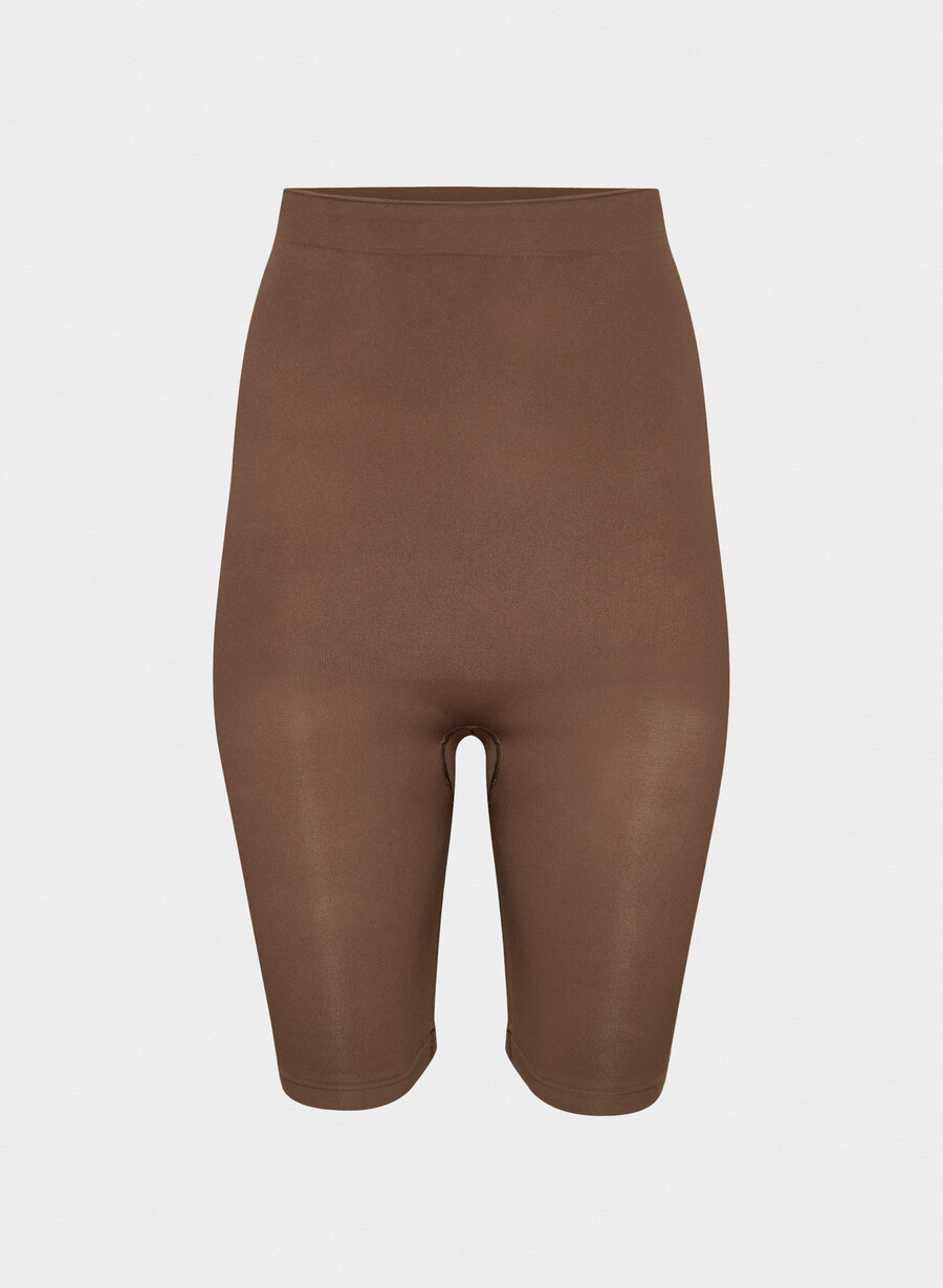 shapeenhance short cu talie înaltă fără cusături cocoa bean