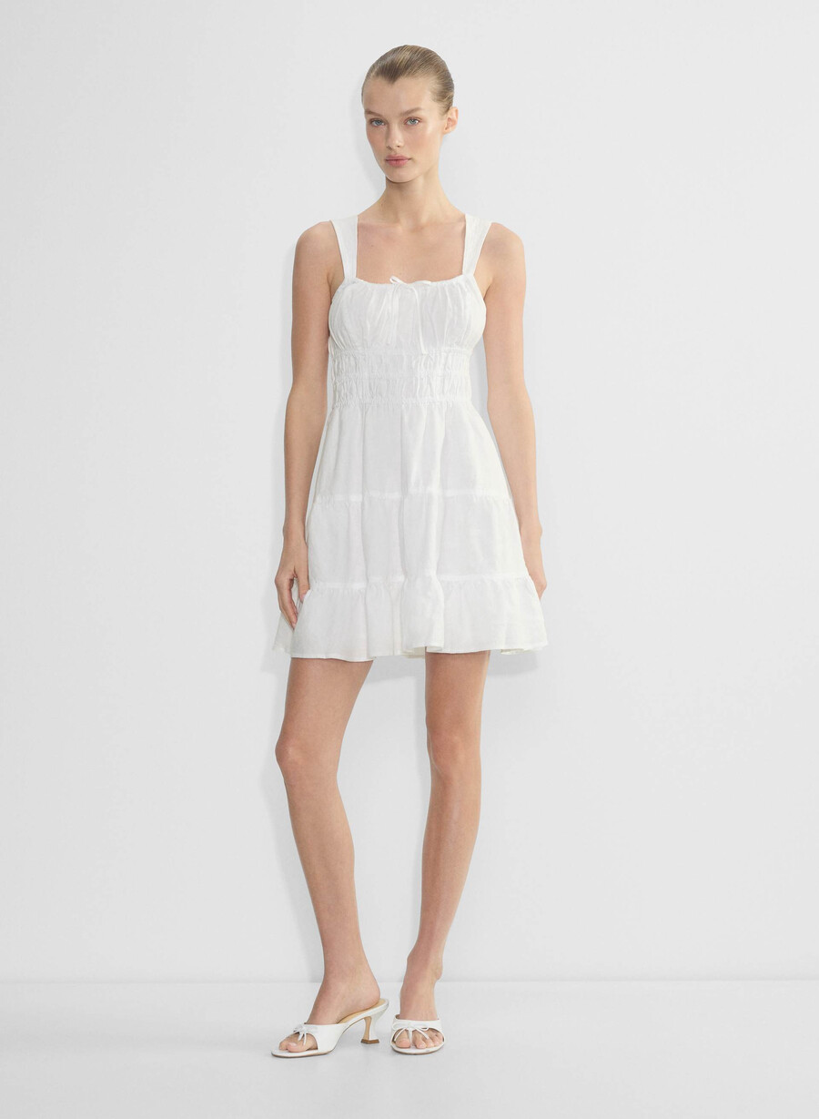 rochie martine din in albĂ