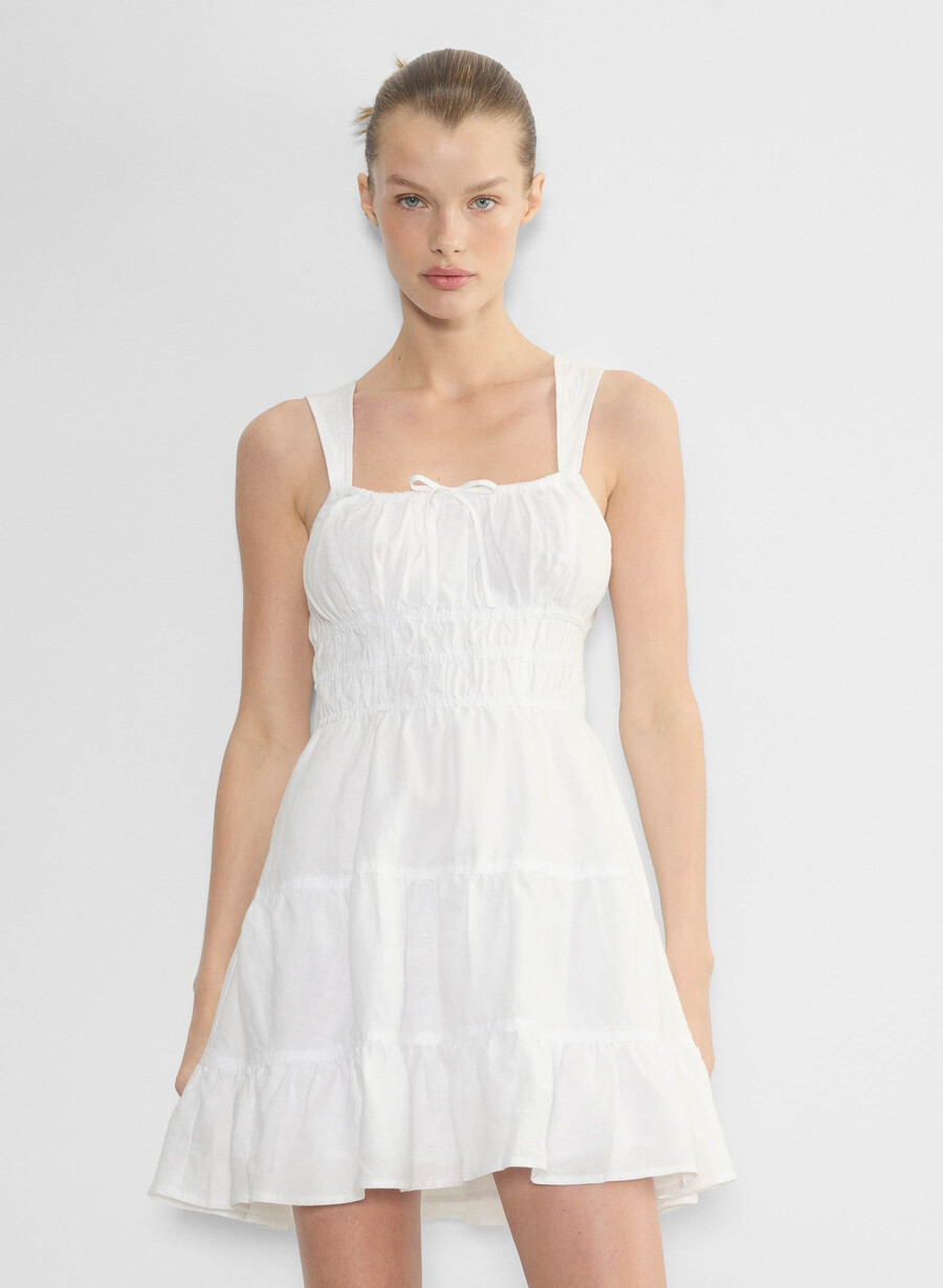 rochie martine din in albĂ