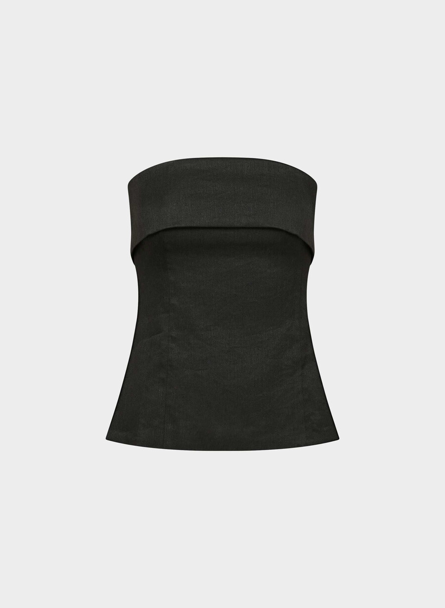 top tub element linen negru