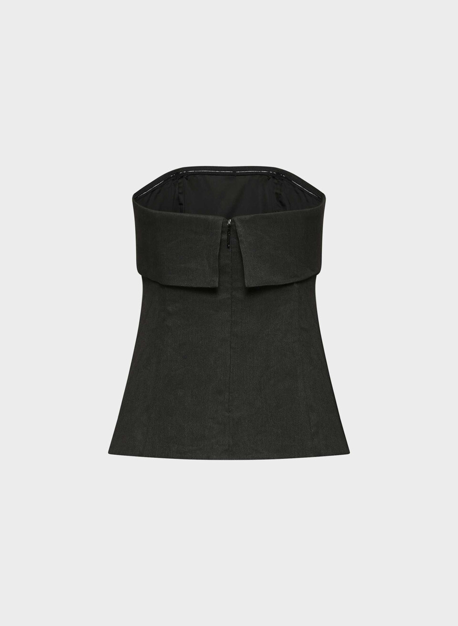top tub element linen negru