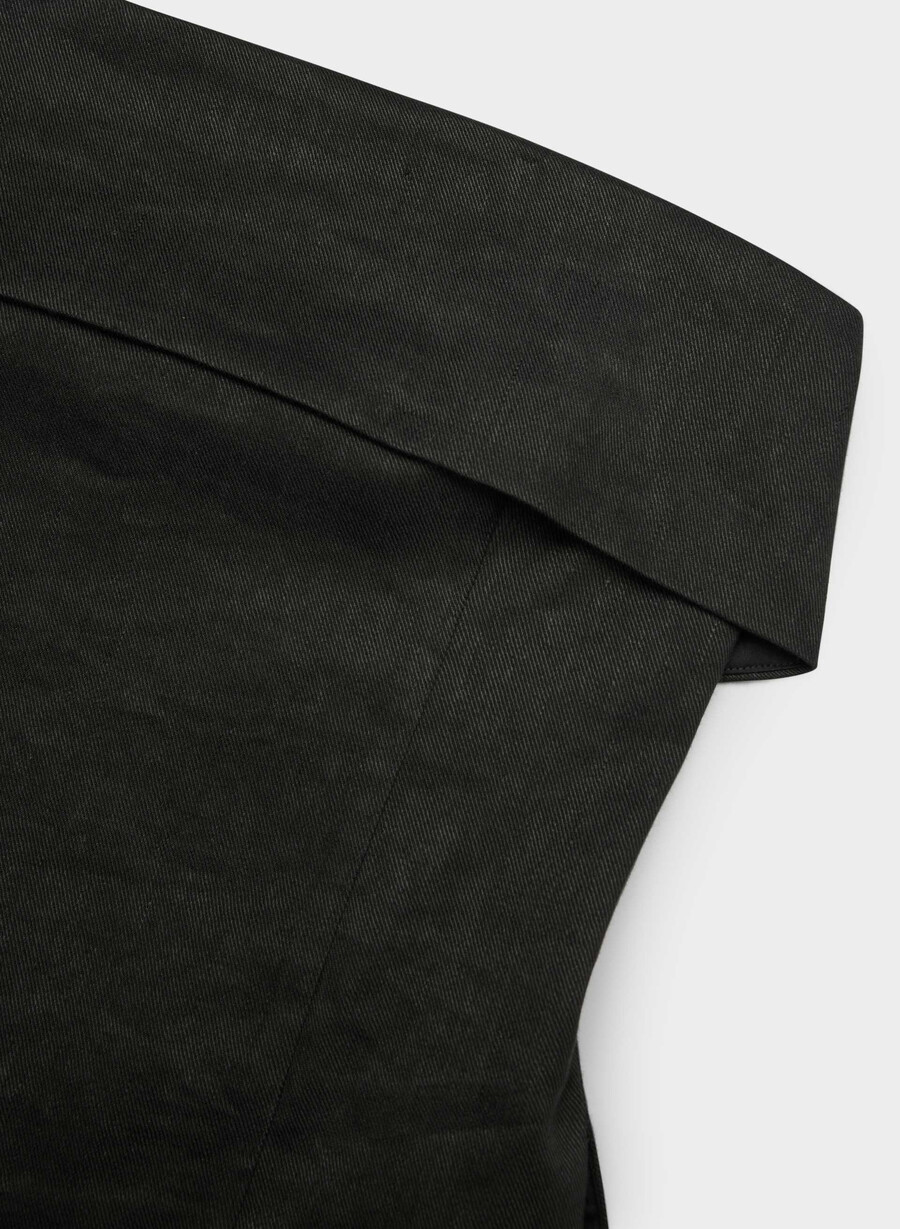 top tub element linen negru