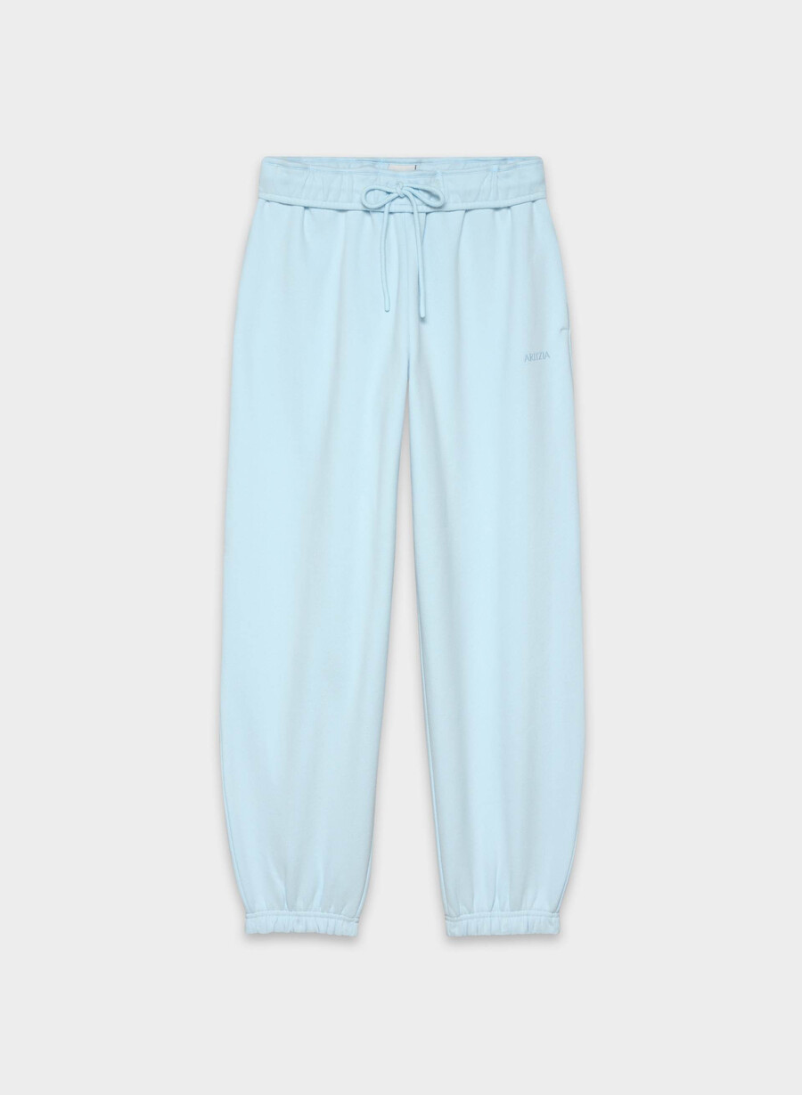 pantaloni jogger largi pliabili cozy sweatfleece villa blue