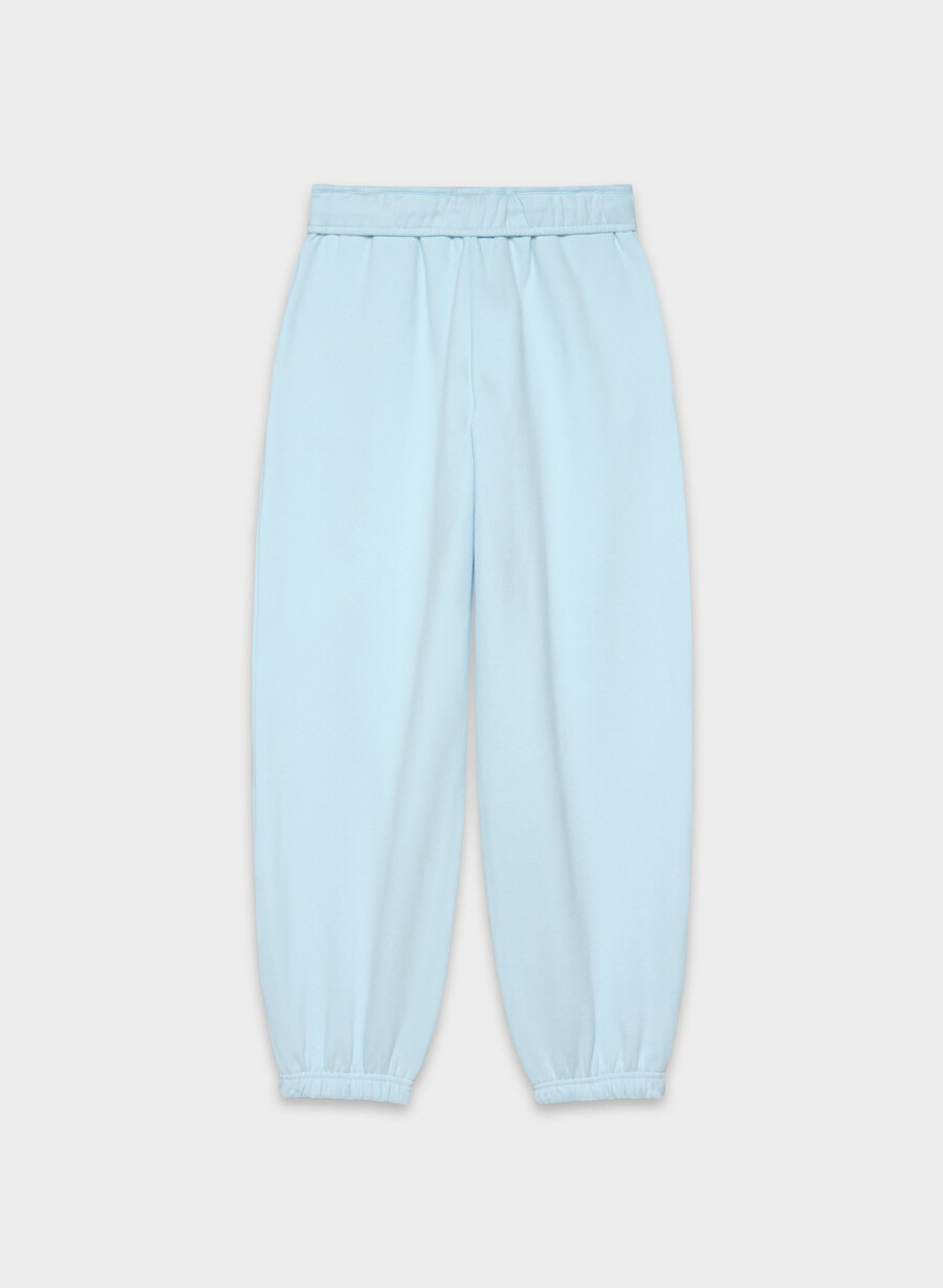 pantaloni jogger largi pliabili cozy sweatfleece villa blue